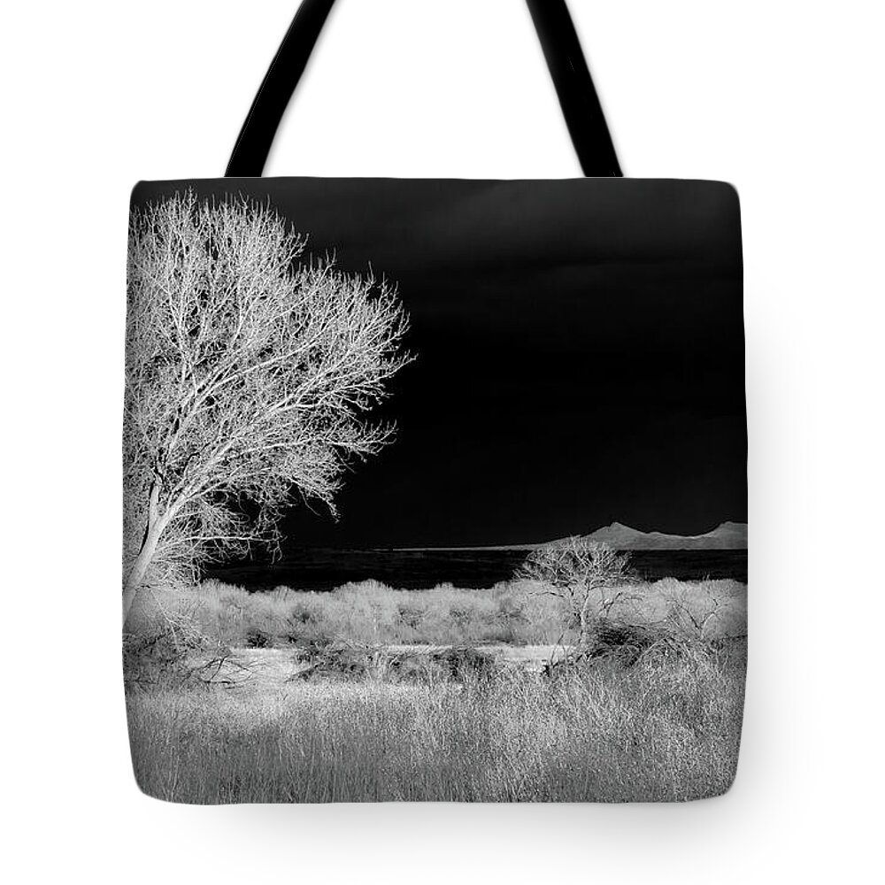 Infrared Tote Bag featuring the photograph Bosque del Apache - Infrared by Britt Runyon