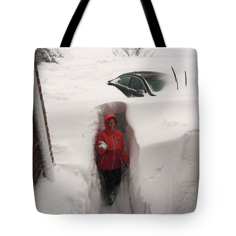  Tote Bag featuring the photograph Boston Buried Deep In Snow by James Knecht