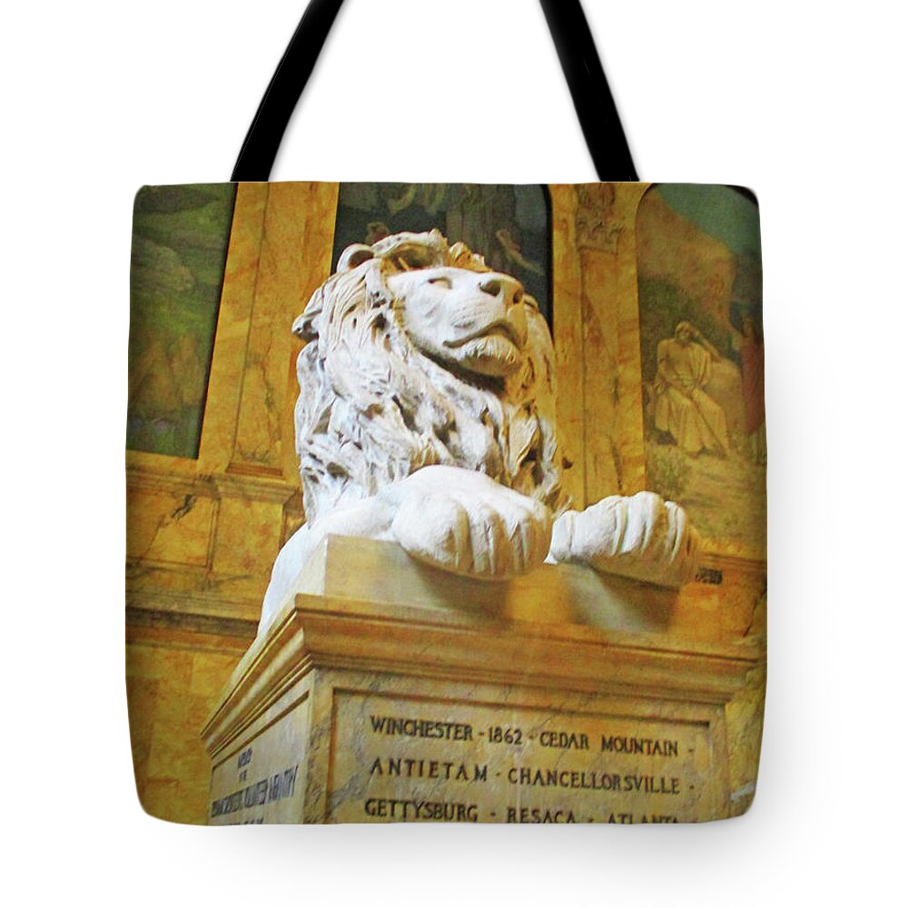 Boston Tote Bag featuring the photograph Boston Public Library 5 by Randall Weidner