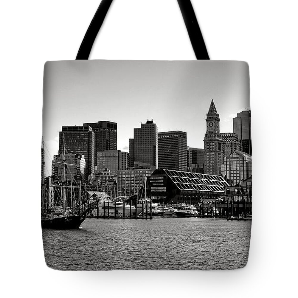 Boston Tote Bag featuring the photograph Boston Skyline by Olivier Le Queinec
