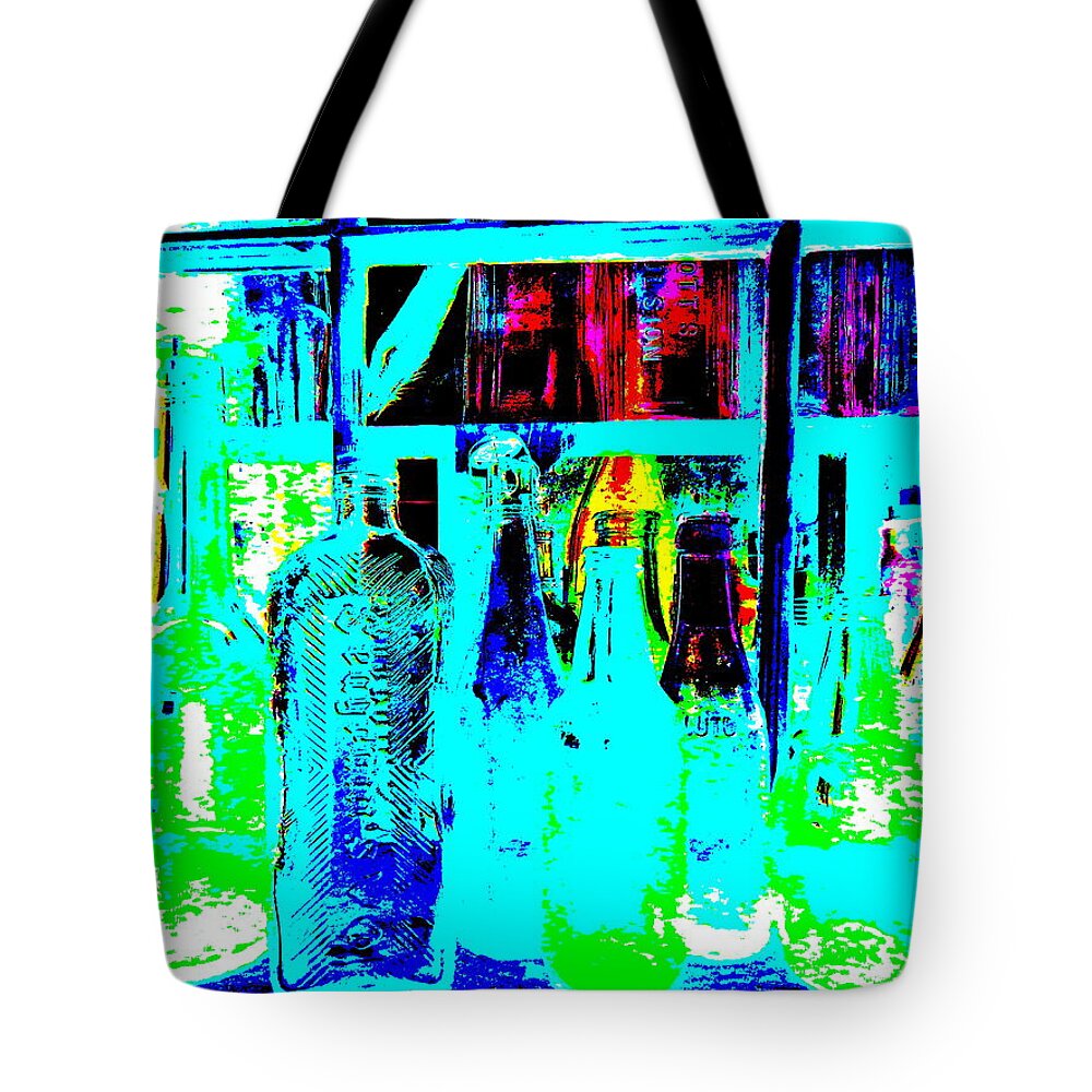 Still Life Tote Bag featuring the photograph Bottles 11 by George Ramos