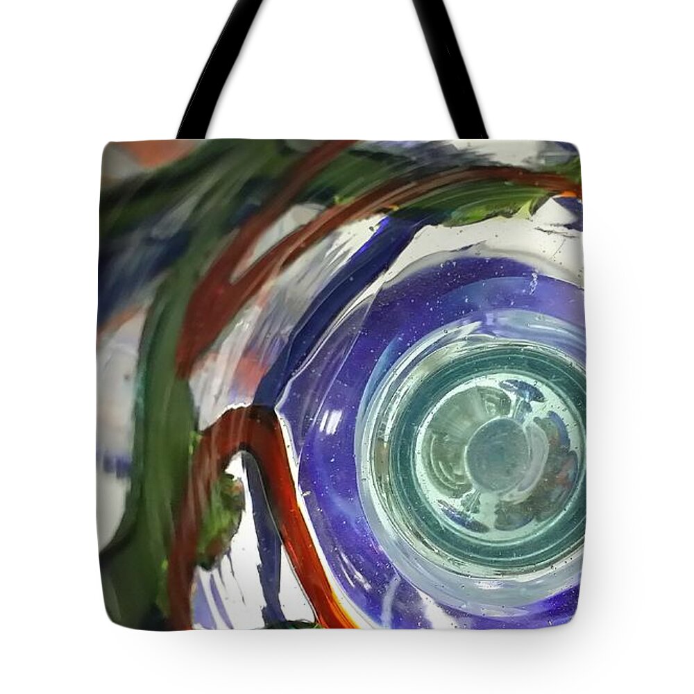 Abstract Art Tote Bag featuring the digital art Bottoms Up series #14 by Scott S Baker