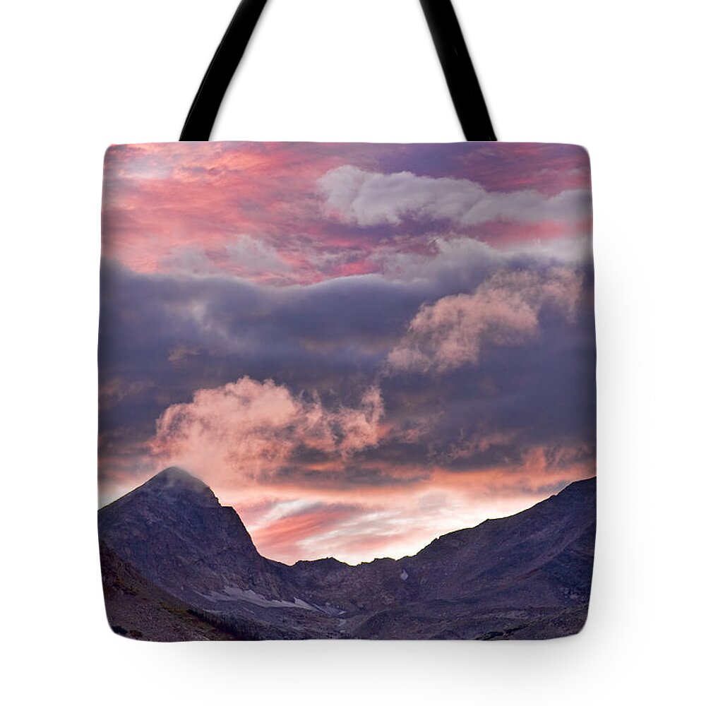 Boulder County Tote Bag featuring the photograph Boulder County Colorado Indian Peaks at Sunset by James BO Insogna