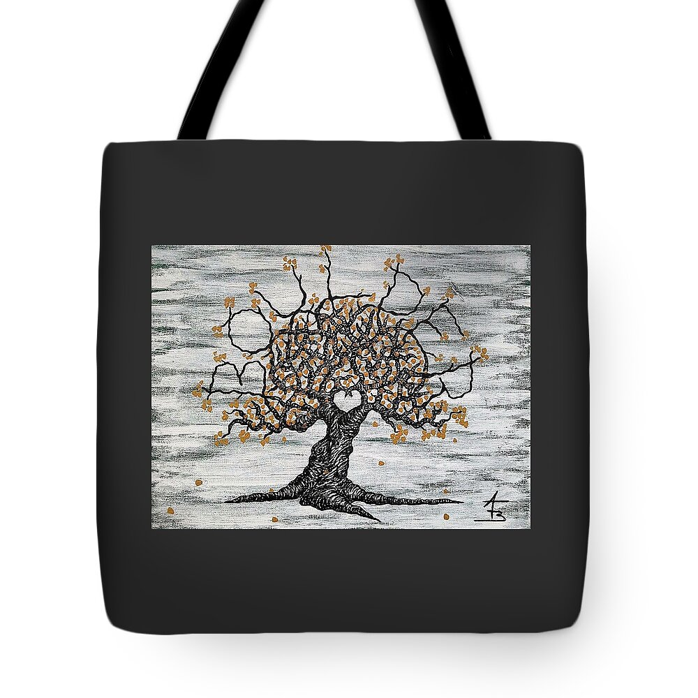 Boulder Tote Bag featuring the drawing Boulder Love Tree by Aaron Bombalicki