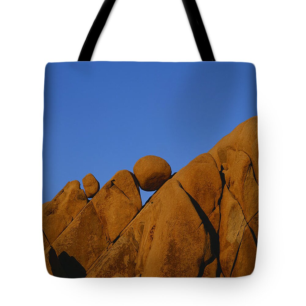 Granite Rock Tote Bag featuring the photograph Boulders In Joshua Tree Np by Dennis Flaherty