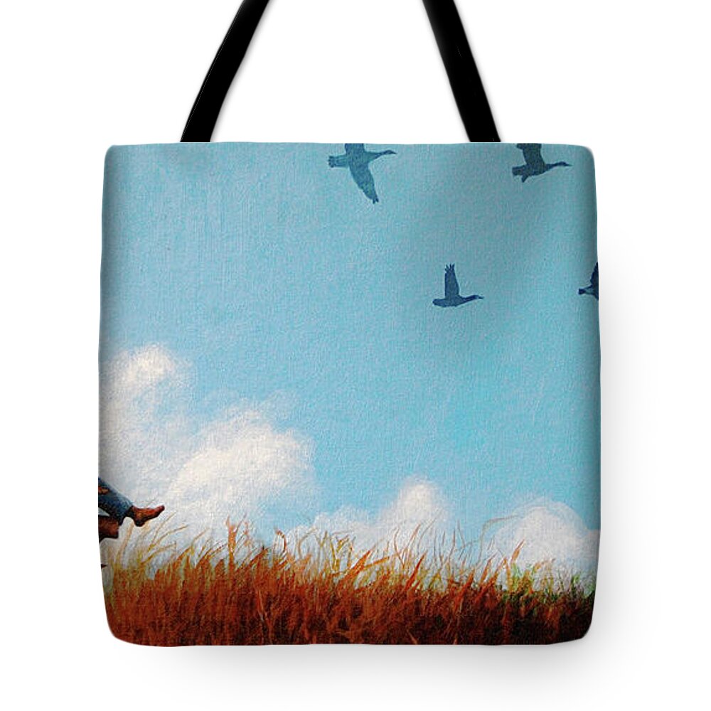 Bound Tote Bag featuring the painting Bound for Glory by Jerome White