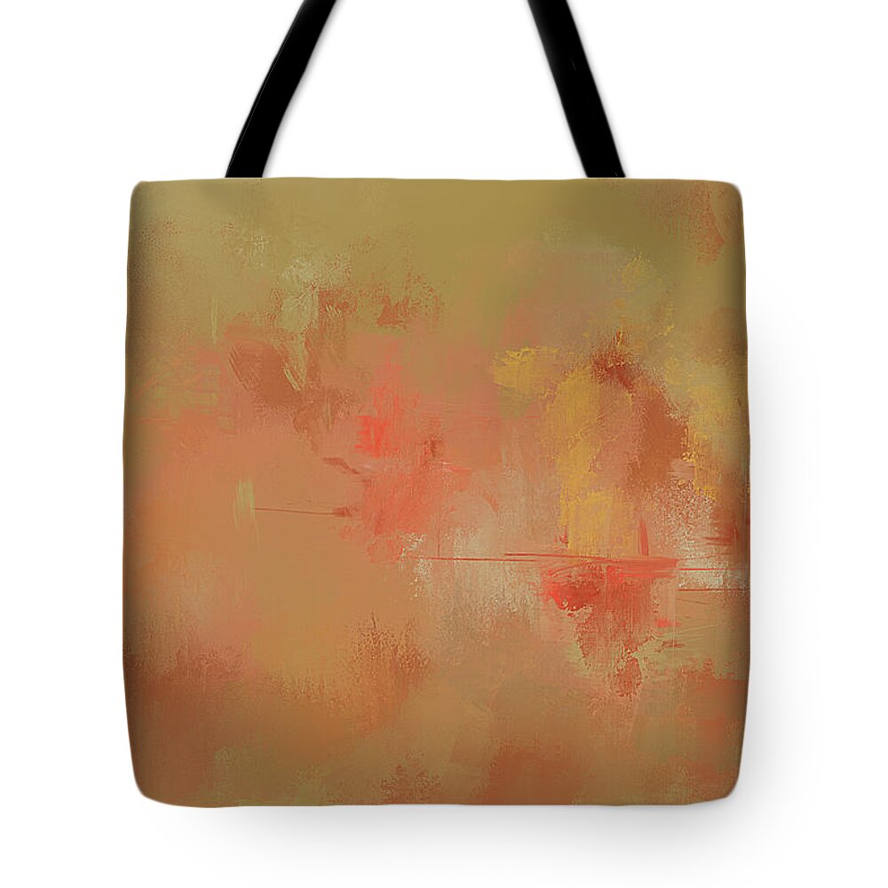 Jai Johnson Tote Bag featuring the painting Bountiful Autumn Abstract Painting by Jai Johnson