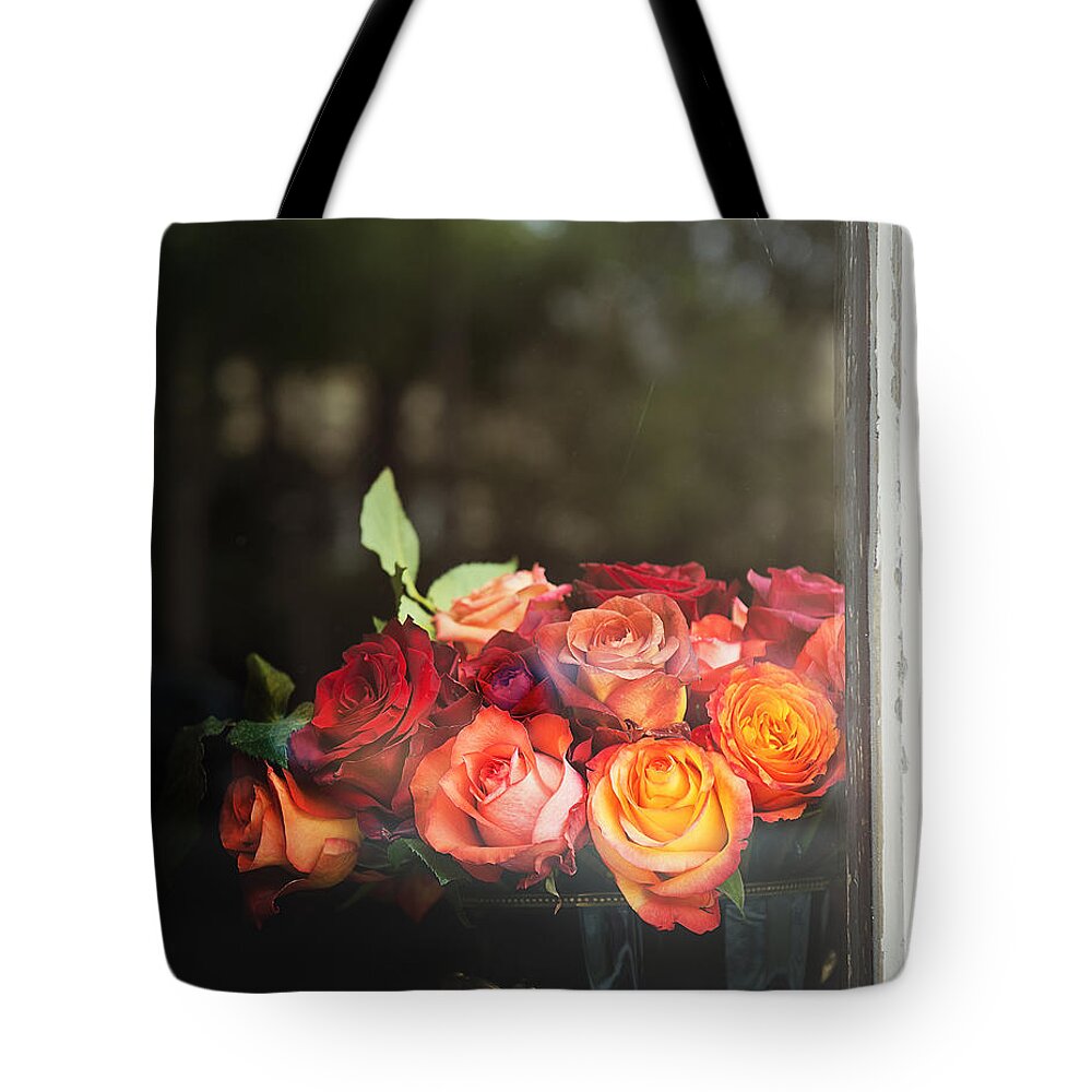 Photography Tote Bag featuring the photograph Bouquet of Roses by Ivy Ho