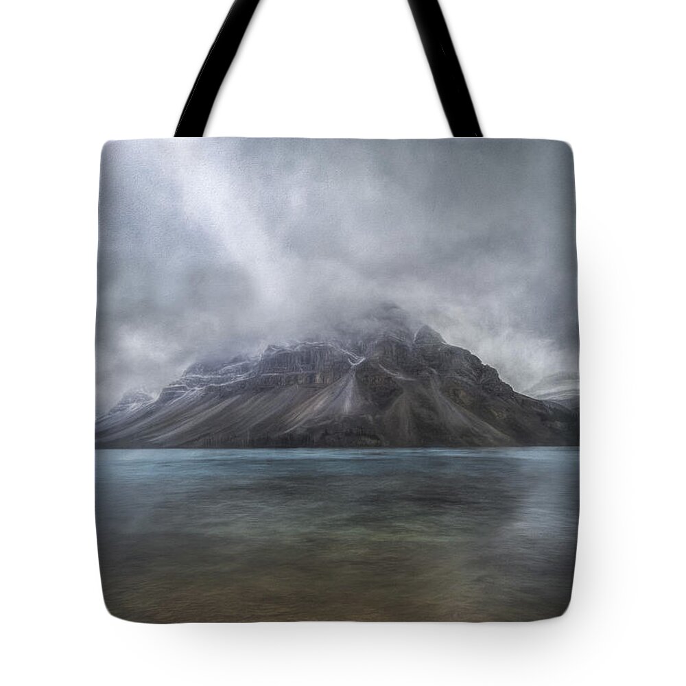 Canada Tote Bag featuring the photograph Bow Lake by Erika Fawcett