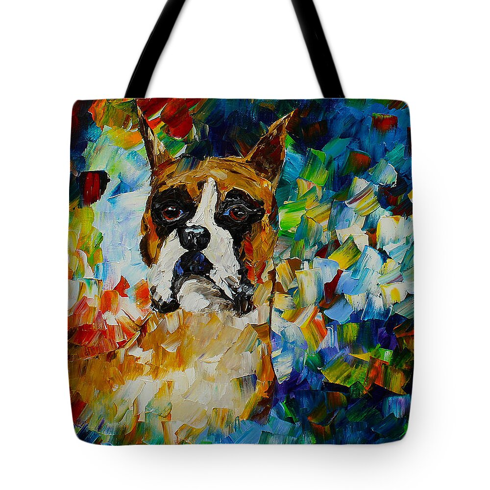 Boxer Tote Bag featuring the painting Boxer by Kevin Brown