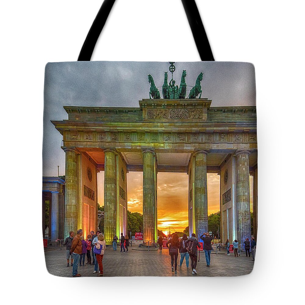 Architecture Tote Bag featuring the photograph Brandenburg Gate by Pravine Chester
