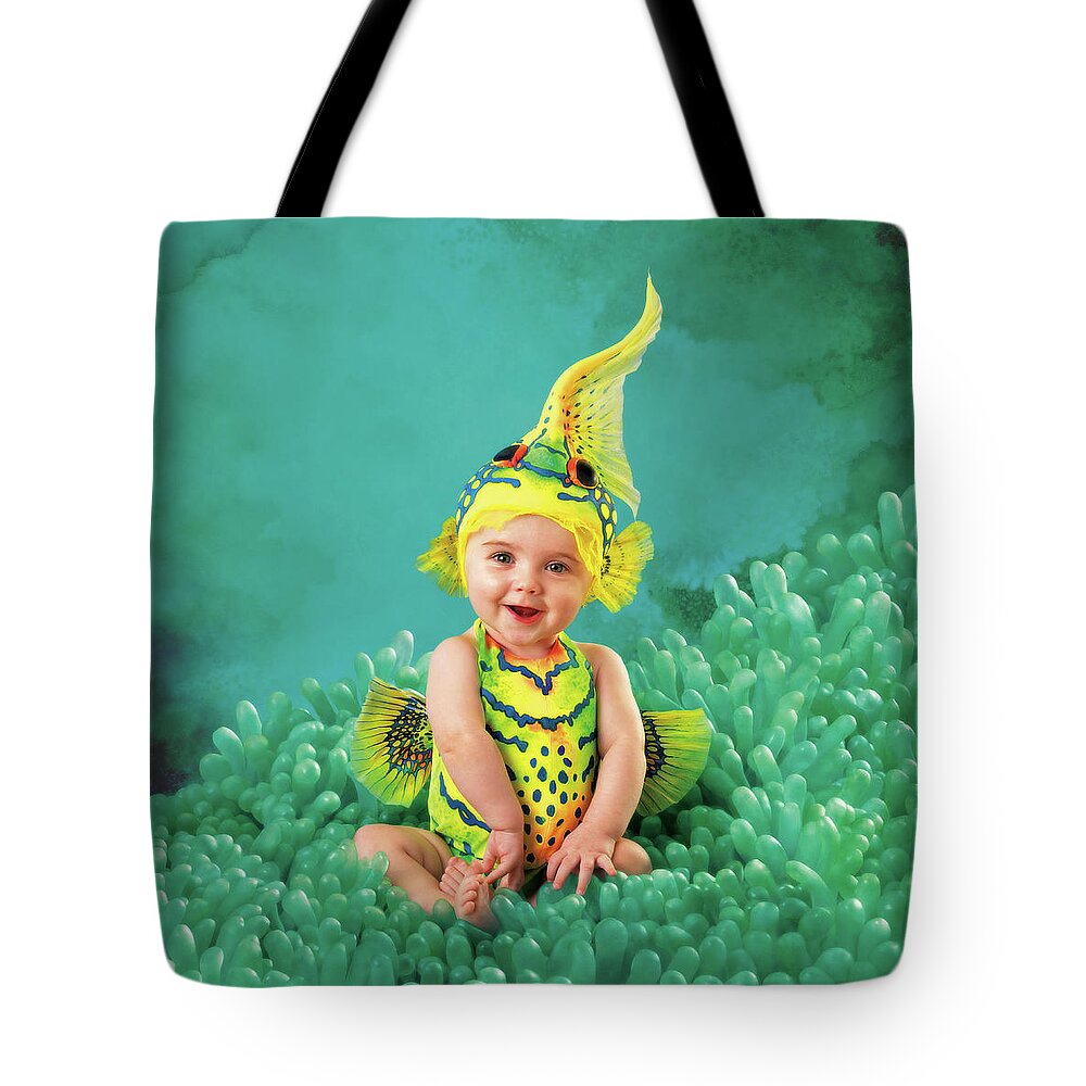 Under The Sea Tote Bag featuring the photograph Brando as a Gobi Fish by Anne Geddes
