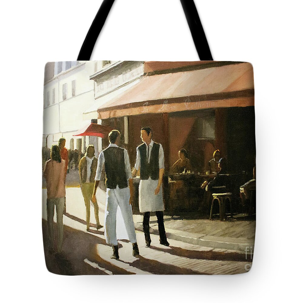 Oil Painting Tote Bag featuring the painting Break time by Tate Hamilton