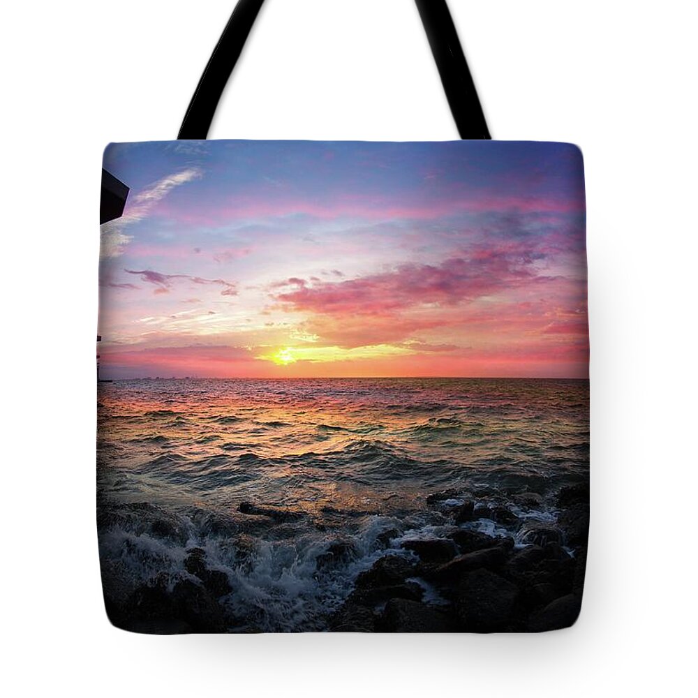 Bird Tote Bag featuring the photograph Breaking Dawn by Stoney Lawrentz