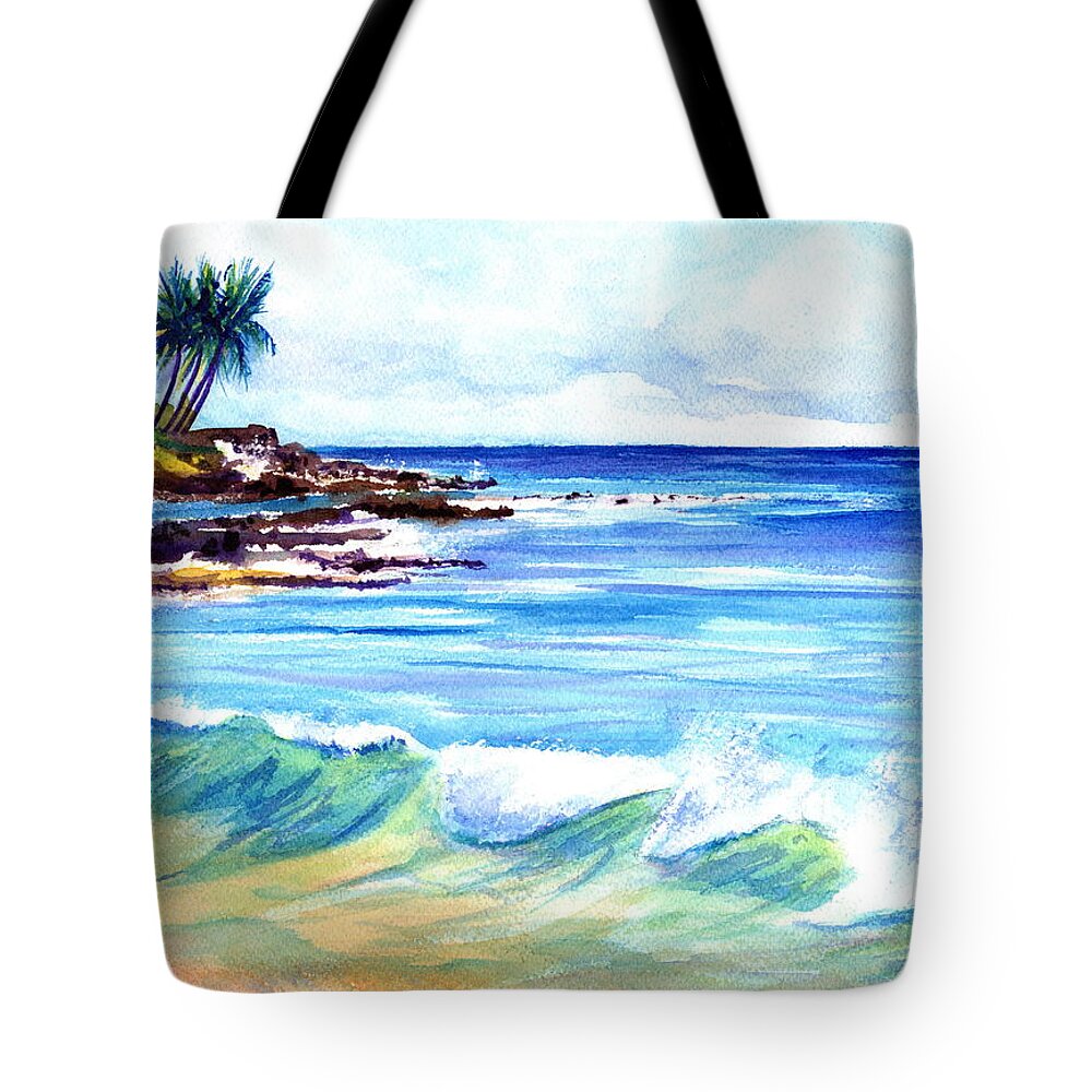 Brennecke's Beach Tote Bag featuring the painting Brennecke's Beach by Marionette Taboniar