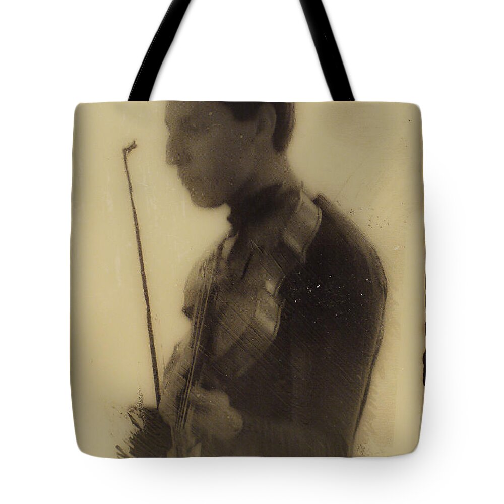 Musician Tote Bag featuring the painting Brett by Heather Hennick