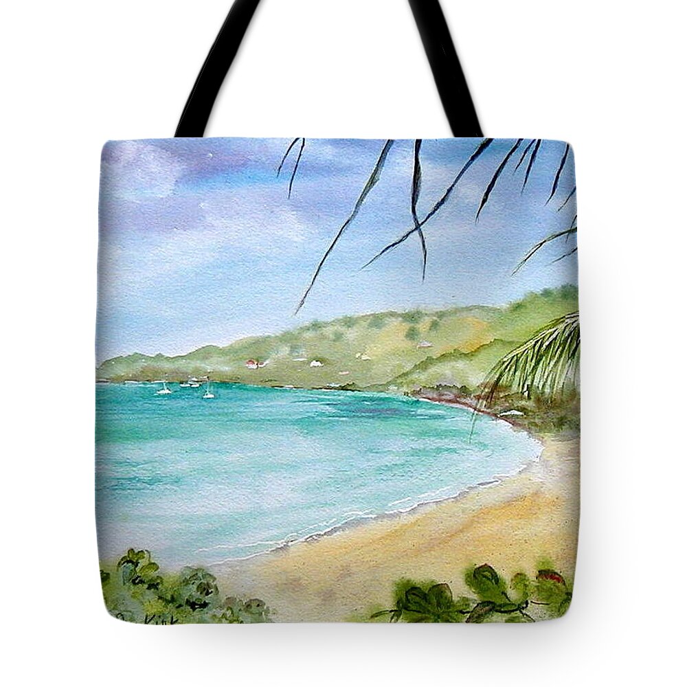 Bvi Tote Bag featuring the painting Brewers bay by Diane Kirk