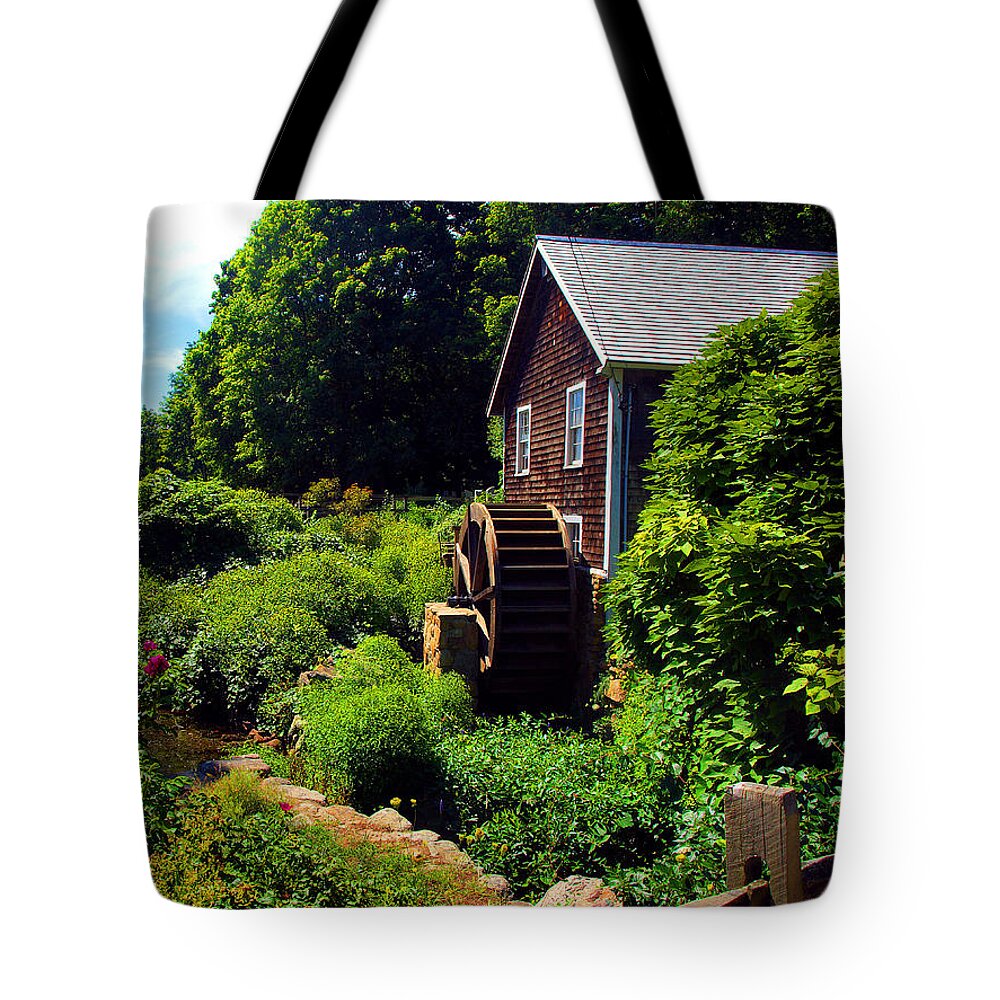 Grist Mill Tote Bag featuring the photograph Brewster Gristmill by Bruce Gannon