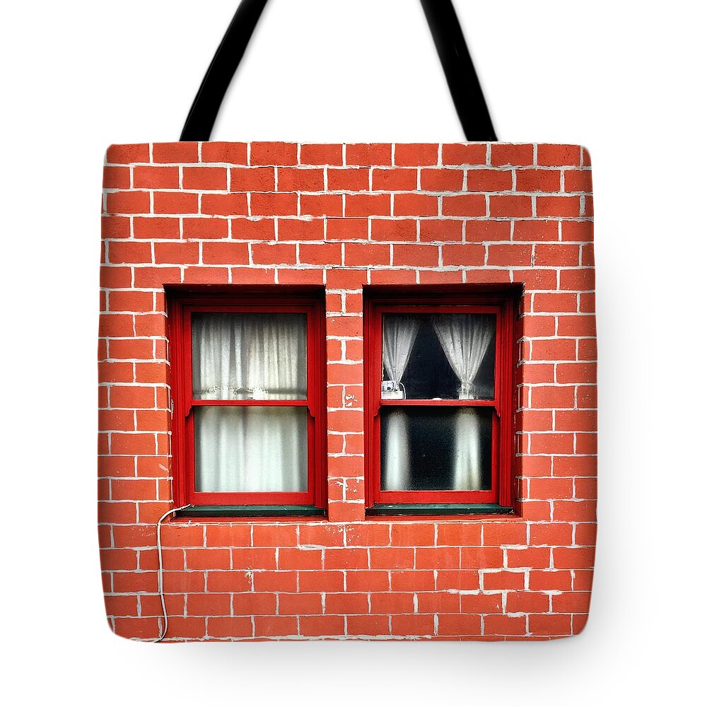  Tote Bag featuring the photograph Brick and Windows by Julie Gebhardt