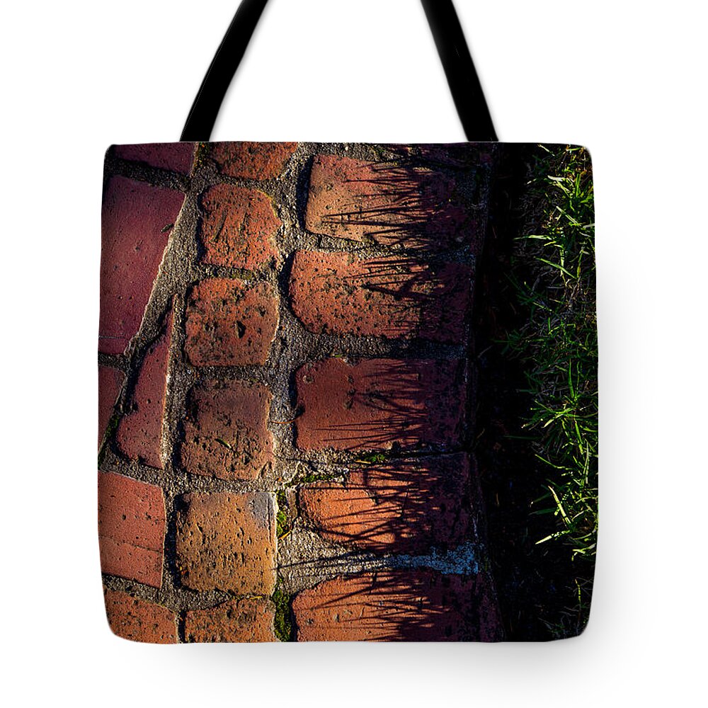 Bricks Tote Bag featuring the photograph Brick Path in Afternoon Light by Derek Dean