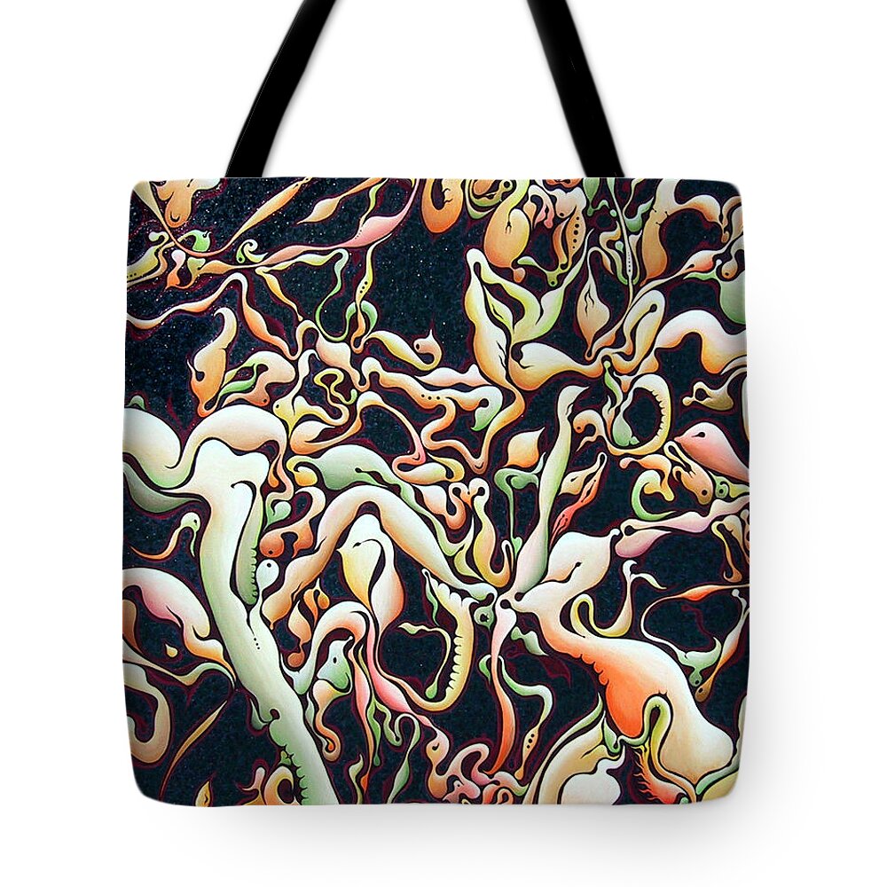 Cabbage Tote Bag featuring the painting Bricolage with Cabbage by Amy Ferrari