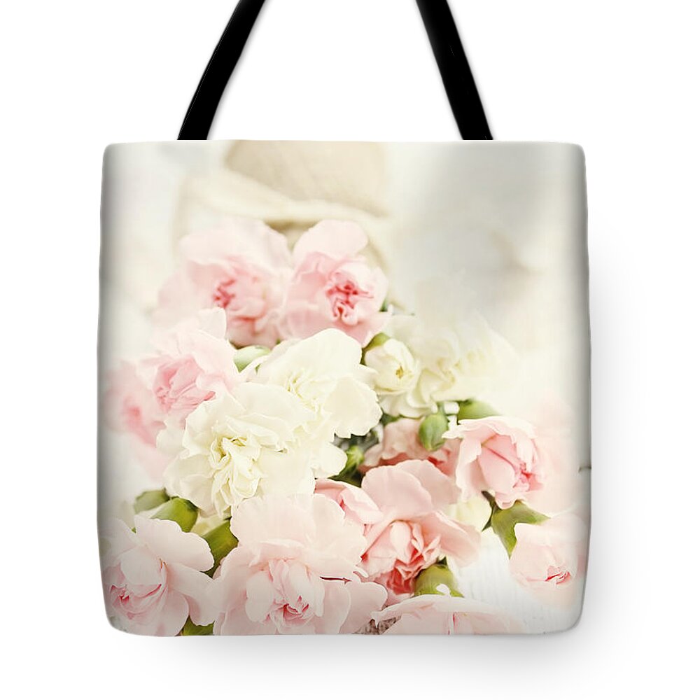 Brides Tote Bag featuring the photograph Brides Bouquet by Stephanie Frey