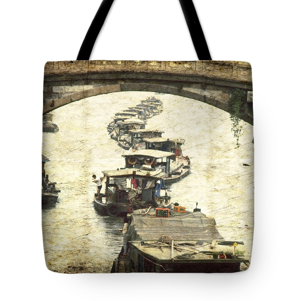 Asia Tote Bag featuring the photograph Bridge in Souzhou by Heiko Koehrer-Wagner