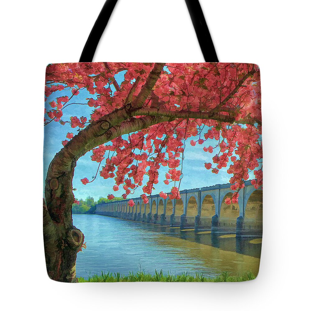 Riverfront Park Tote Bag featuring the photograph Beautiful Blossoms by Geoff Crego