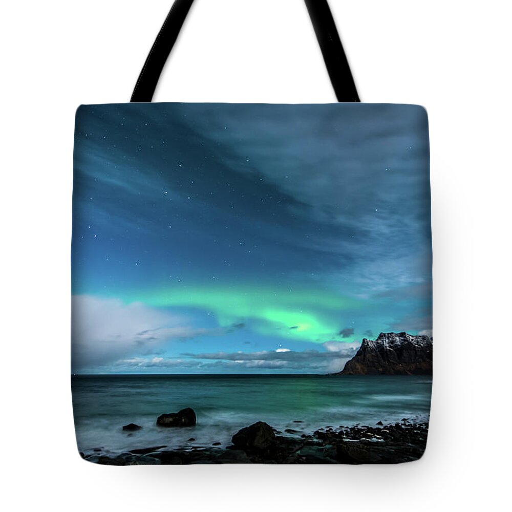 Norway Tote Bag featuring the photograph Bright Night by Alex Lapidus
