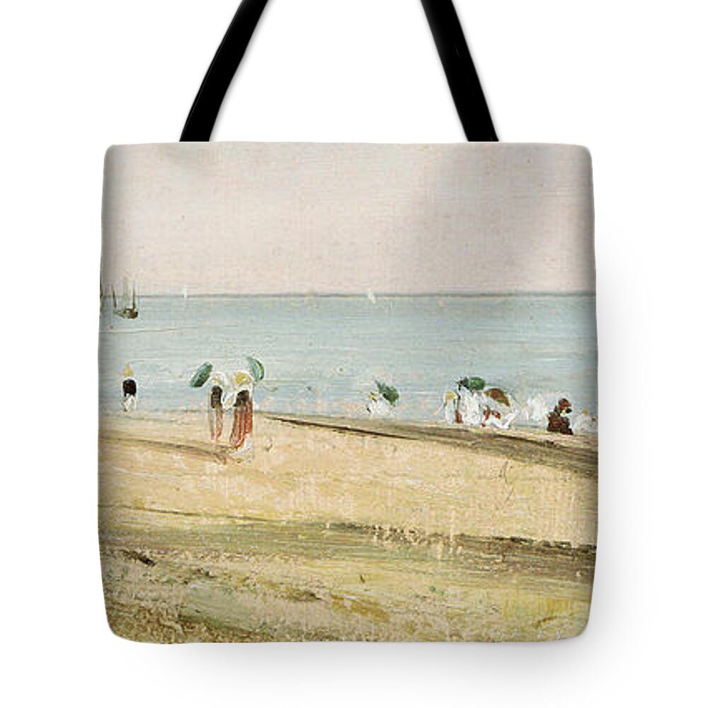 Constable Tote Bag featuring the painting Brighton Beach  Detail by John Constable