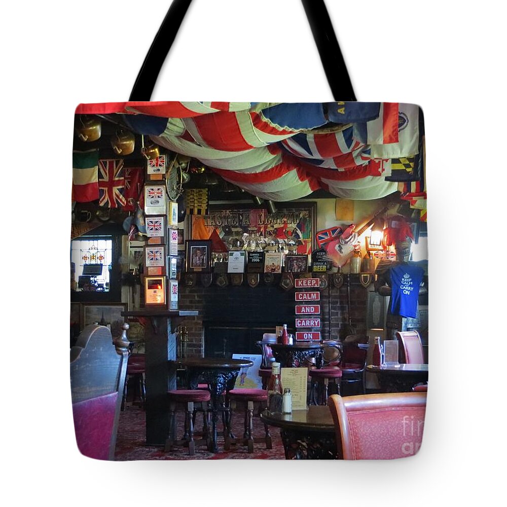 British Tote Bag featuring the photograph British Pub II by Tim Townsend