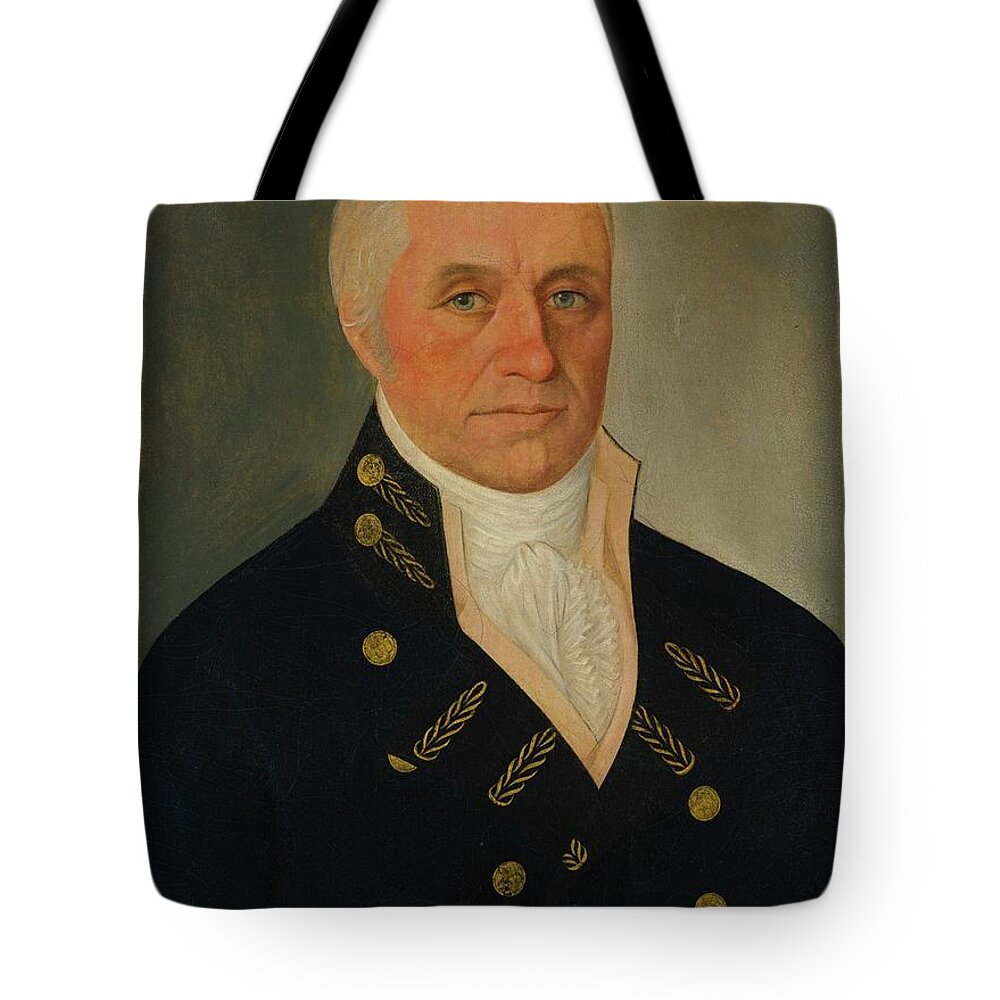 Attributed To Spoilum 1770 - 1810 British Sea Captain Tote Bag featuring the painting British Sea Captain by MotionAge Designs