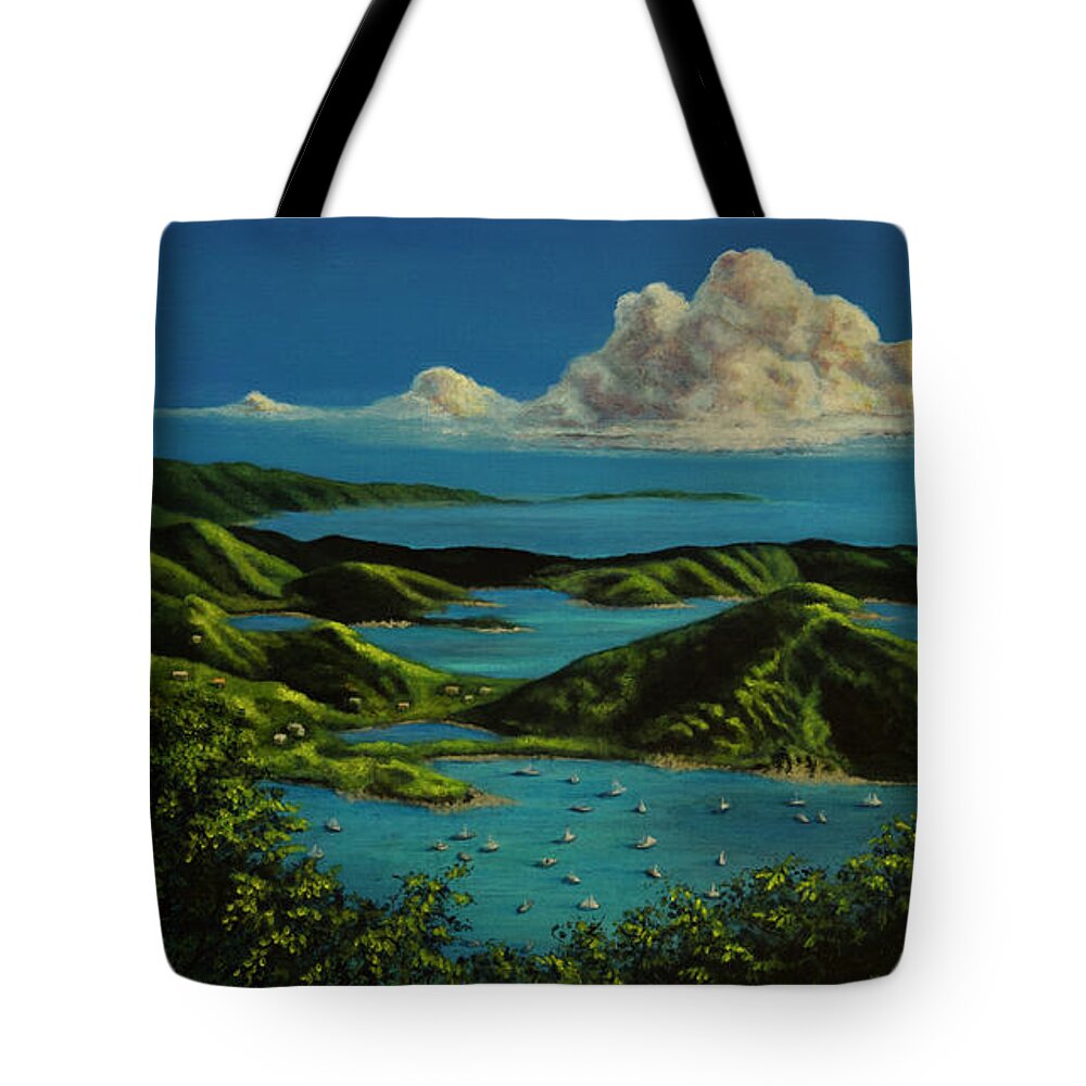 Bvi Tote Bag featuring the painting British Virgin Islands by Laurie Tietjen