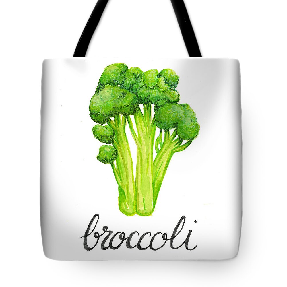 Broccoli Tote Bag featuring the painting Broccoli by Cindy Garber Iverson