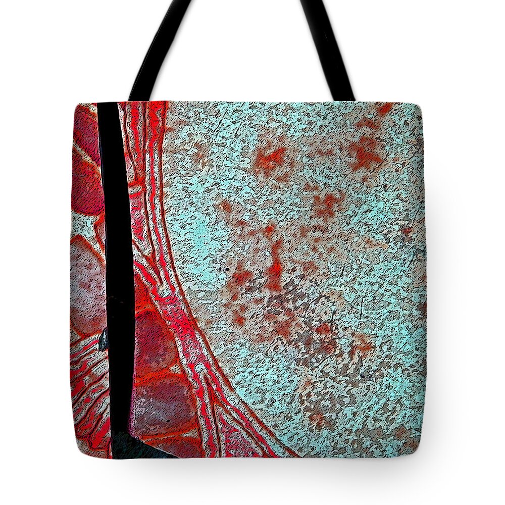 Abstract Tote Bag featuring the digital art Broken 3 by Lenore Senior