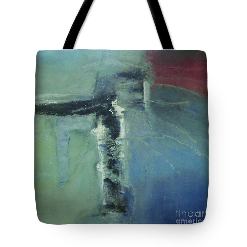 Abstract Tote Bag featuring the painting Broken Fences by Dan Campbell