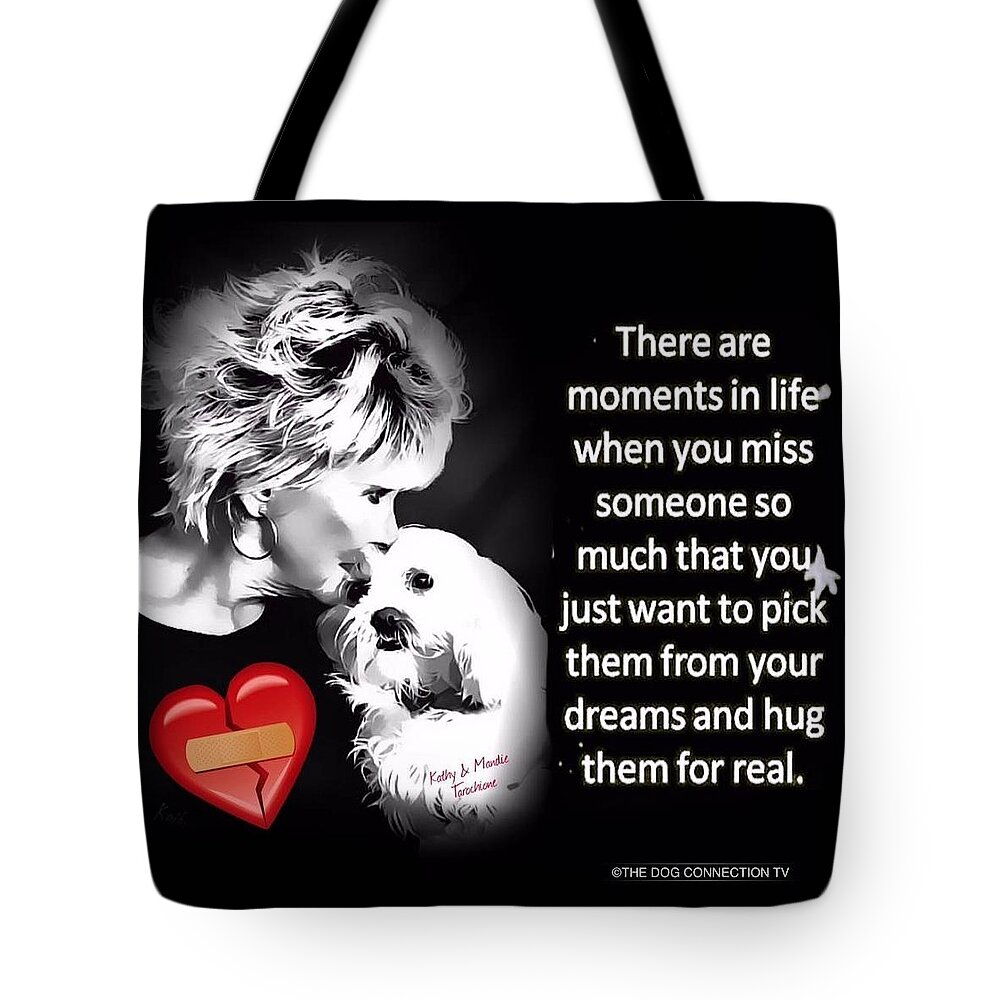 Moments Tote Bag featuring the digital art Broken Heart by Kathy Tarochione