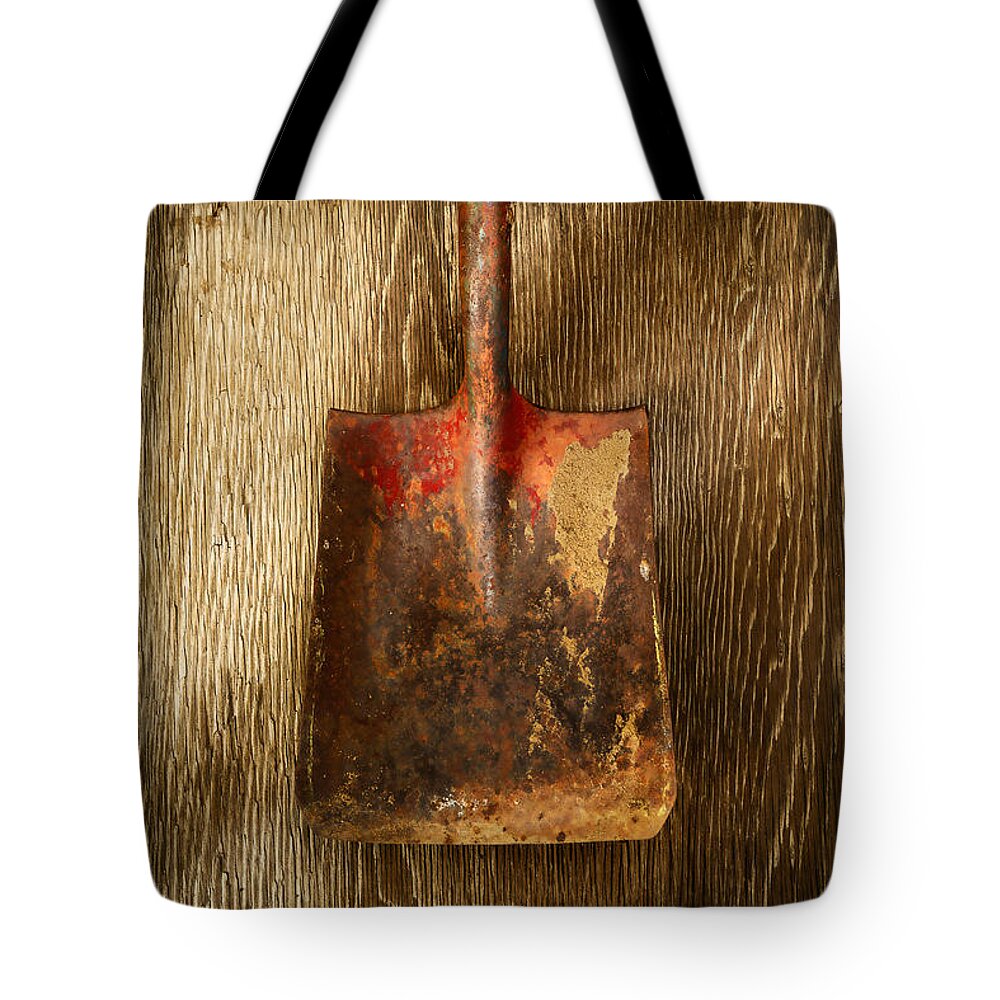 Antique Tote Bag featuring the photograph Tools On Wood 2 by YoPedro