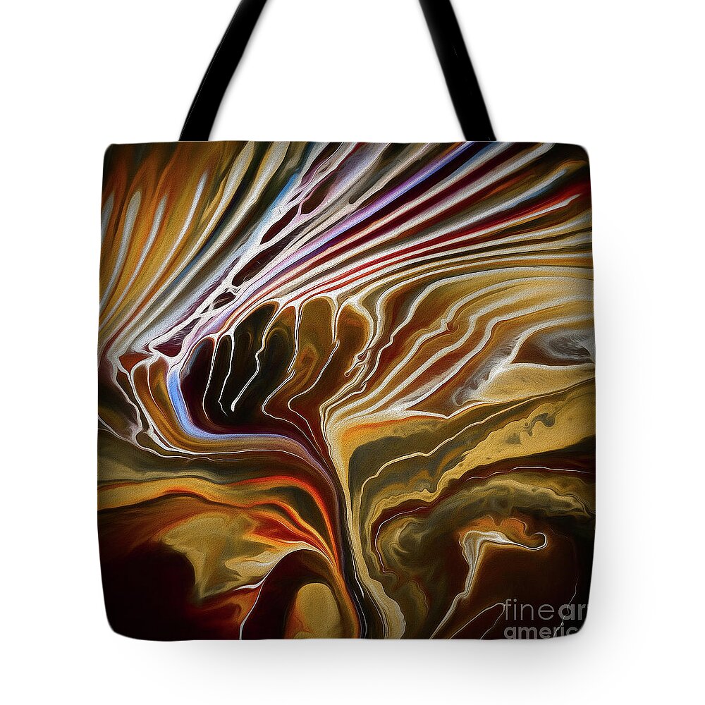 Abstract Tote Bag featuring the photograph Broken Web by Patti Schulze