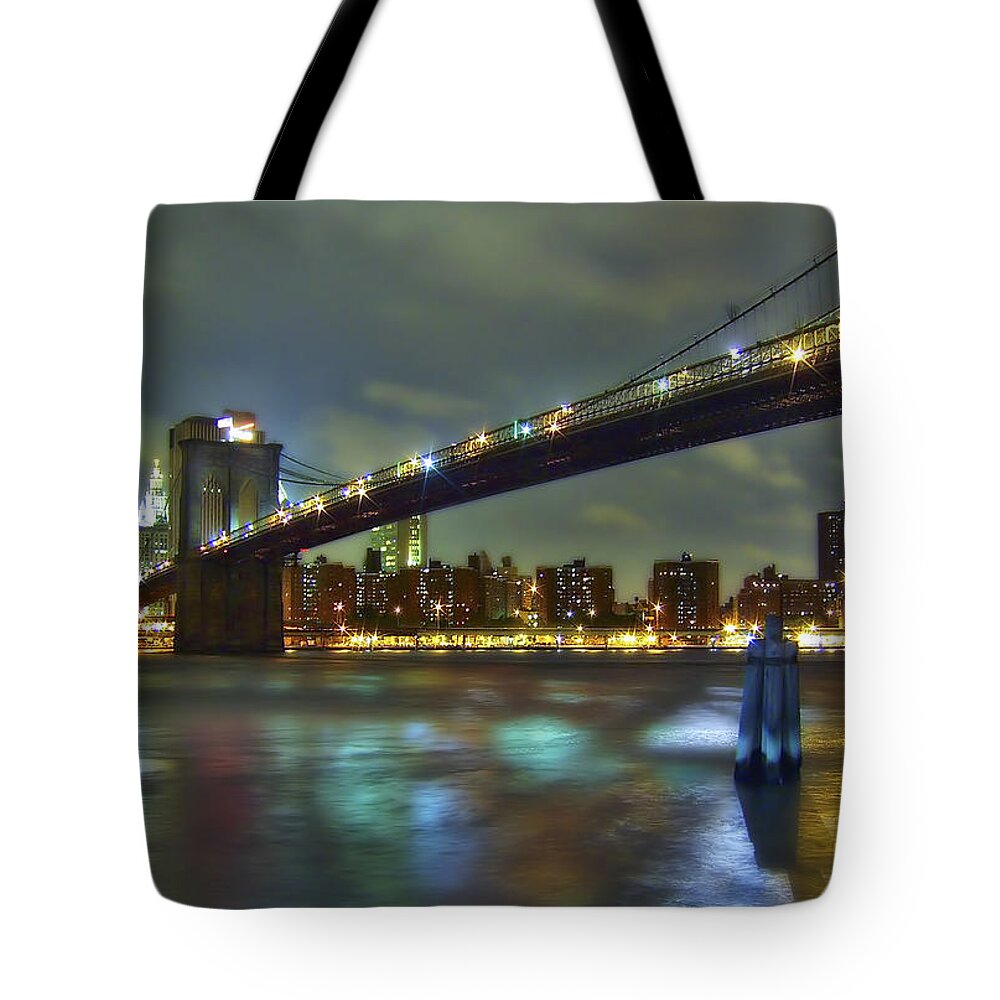 Brooklyn Tote Bag featuring the photograph Brooklyn Bridge by Evelina Kremsdorf