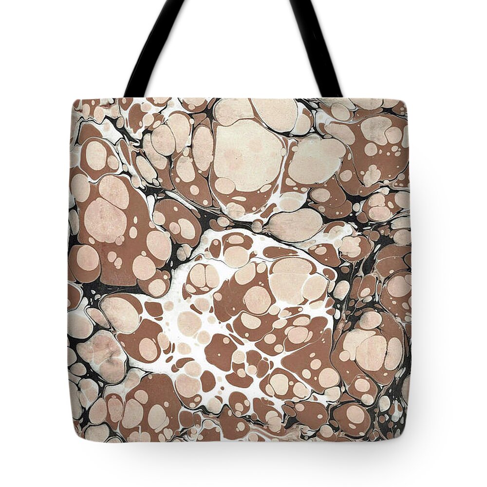 Water Marbling Tote Bag featuring the painting Brown Battal #2 by Daniela Easter