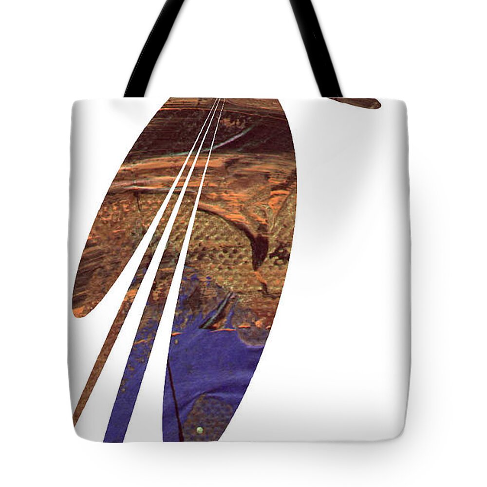Abstract Tote Bag featuring the digital art Brown Butterfly by Angela L Walker