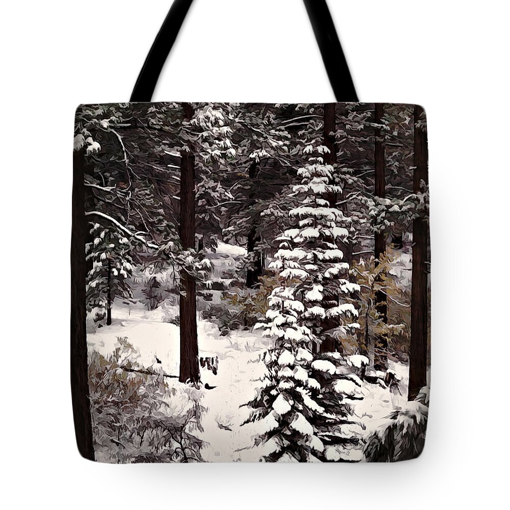 Background Tote Bag featuring the photograph Brown Forest by Maria Coulson