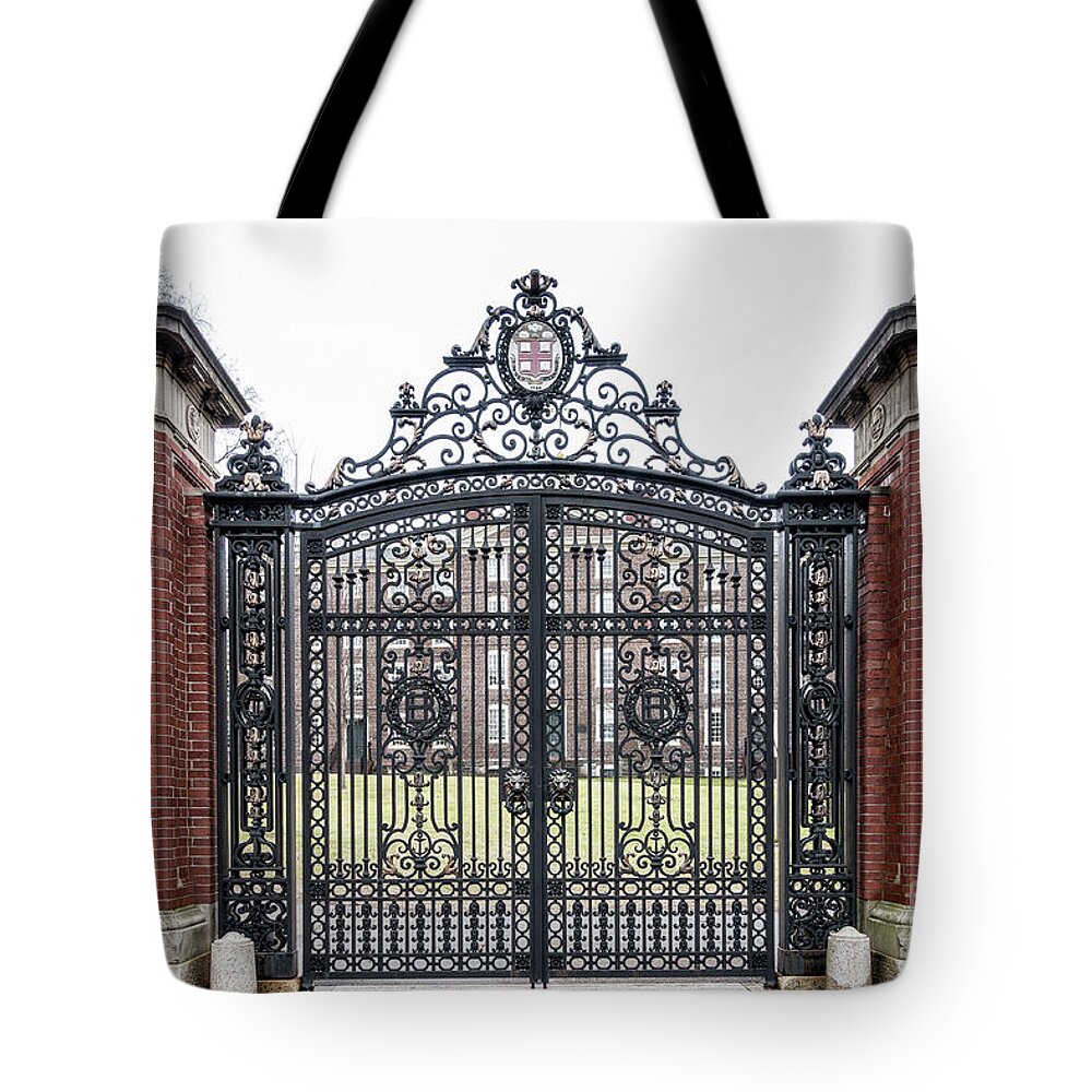 Brown University Tote Bag featuring the photograph Brown University Gate by Edward Fielding