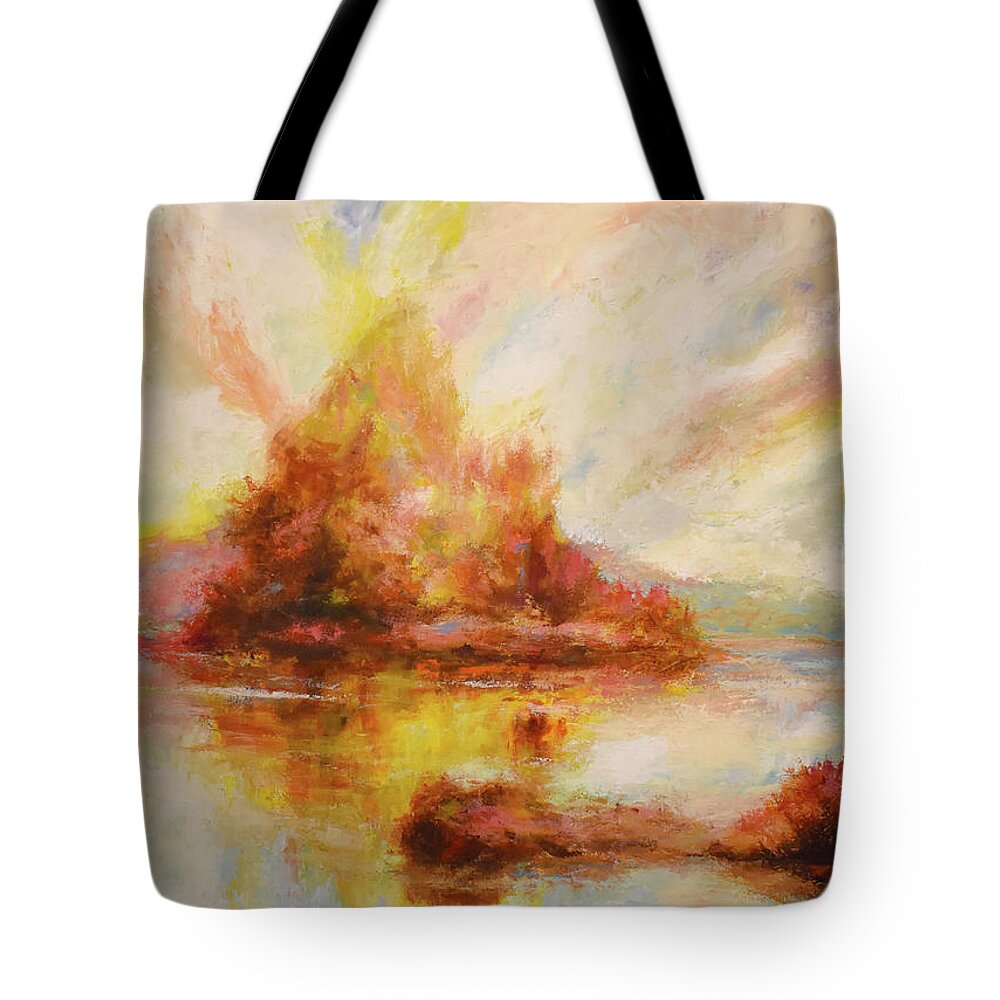  Tote Bag featuring the painting Brumas No.17 by Abisay Puentes