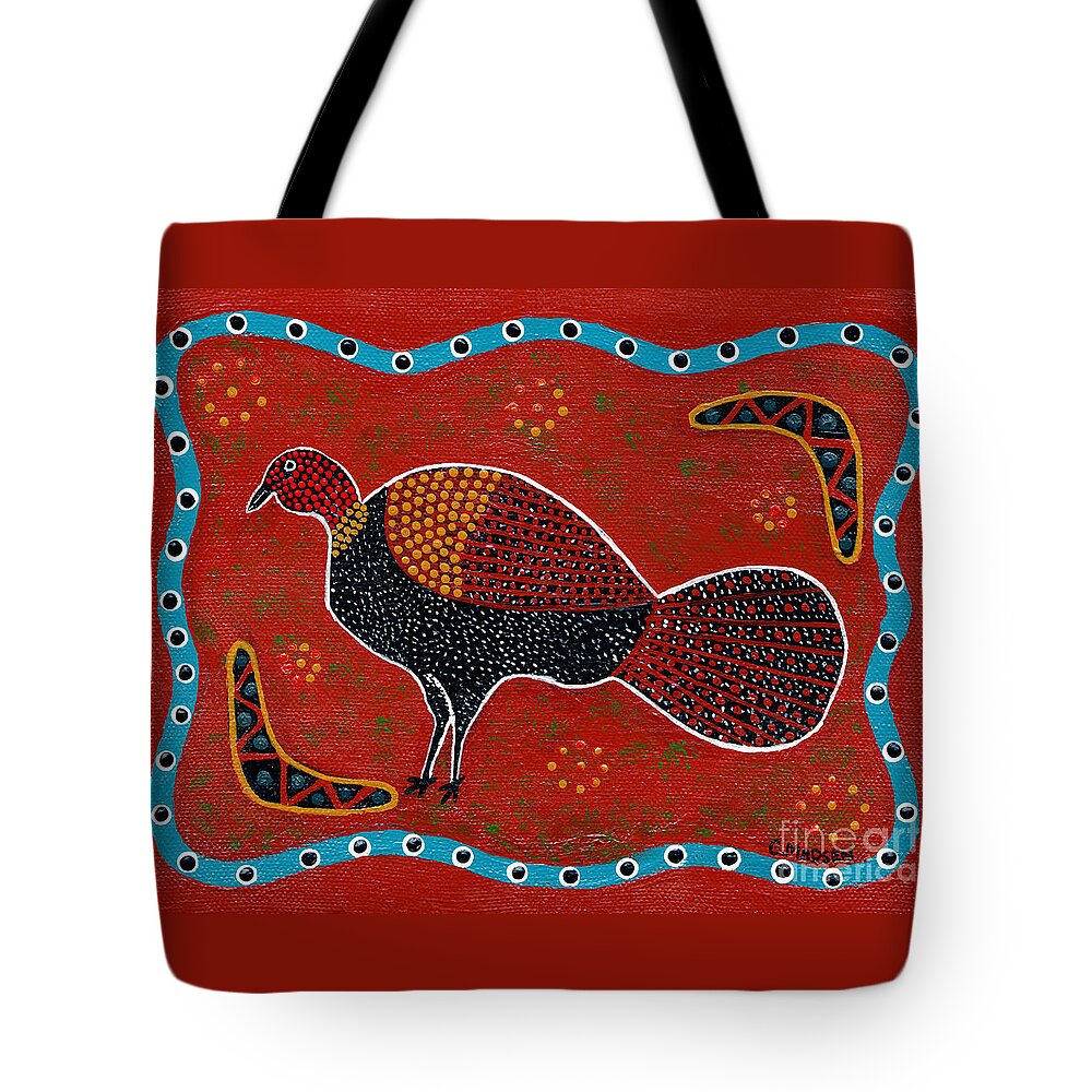 Brush Turkey Tote Bag featuring the painting Brush Turkey by Clifford Madsen