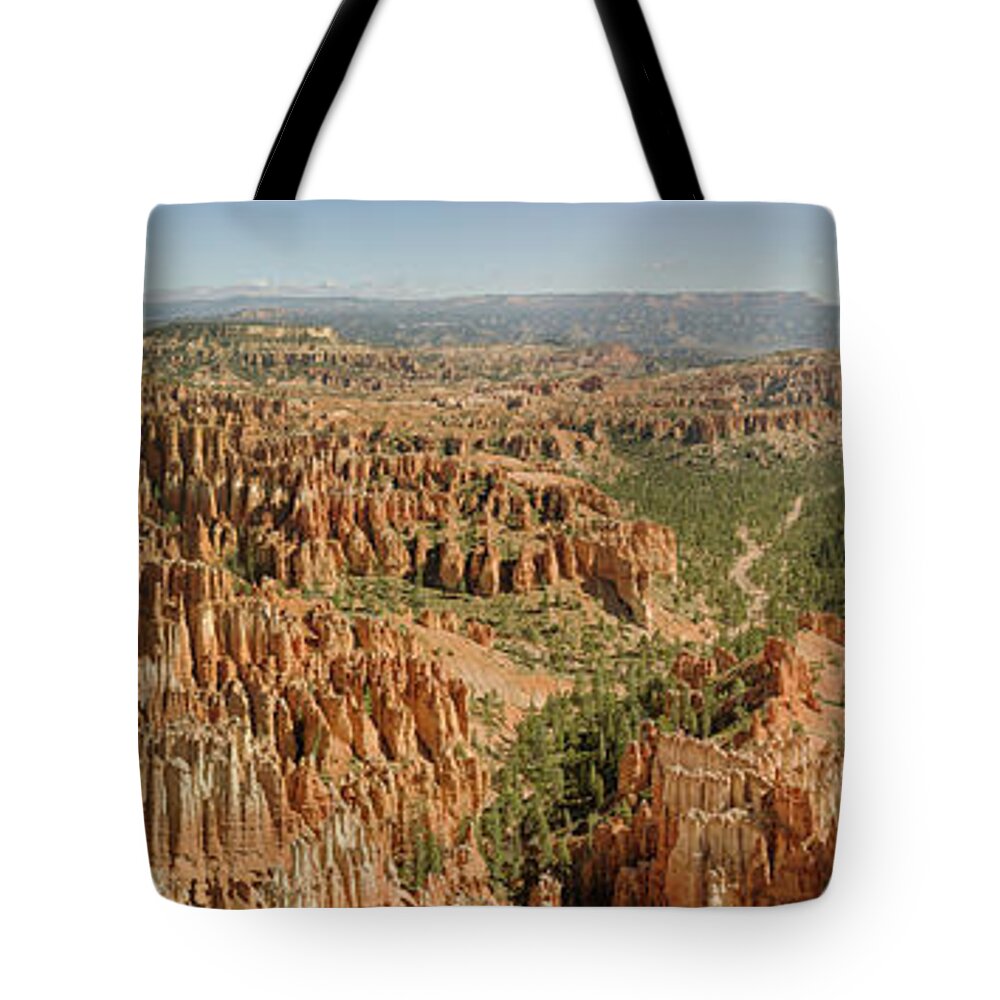 Canyon Tote Bag featuring the photograph Bryce Canyon Panorama by Peter J Sucy