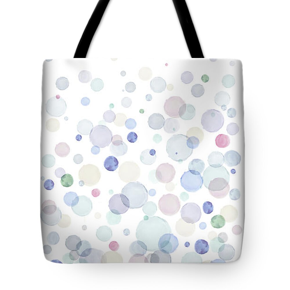 Bubbles Tote Bag featuring the painting BUBBLES - Abstract watercolor . by Aga and Artur Szafranscy