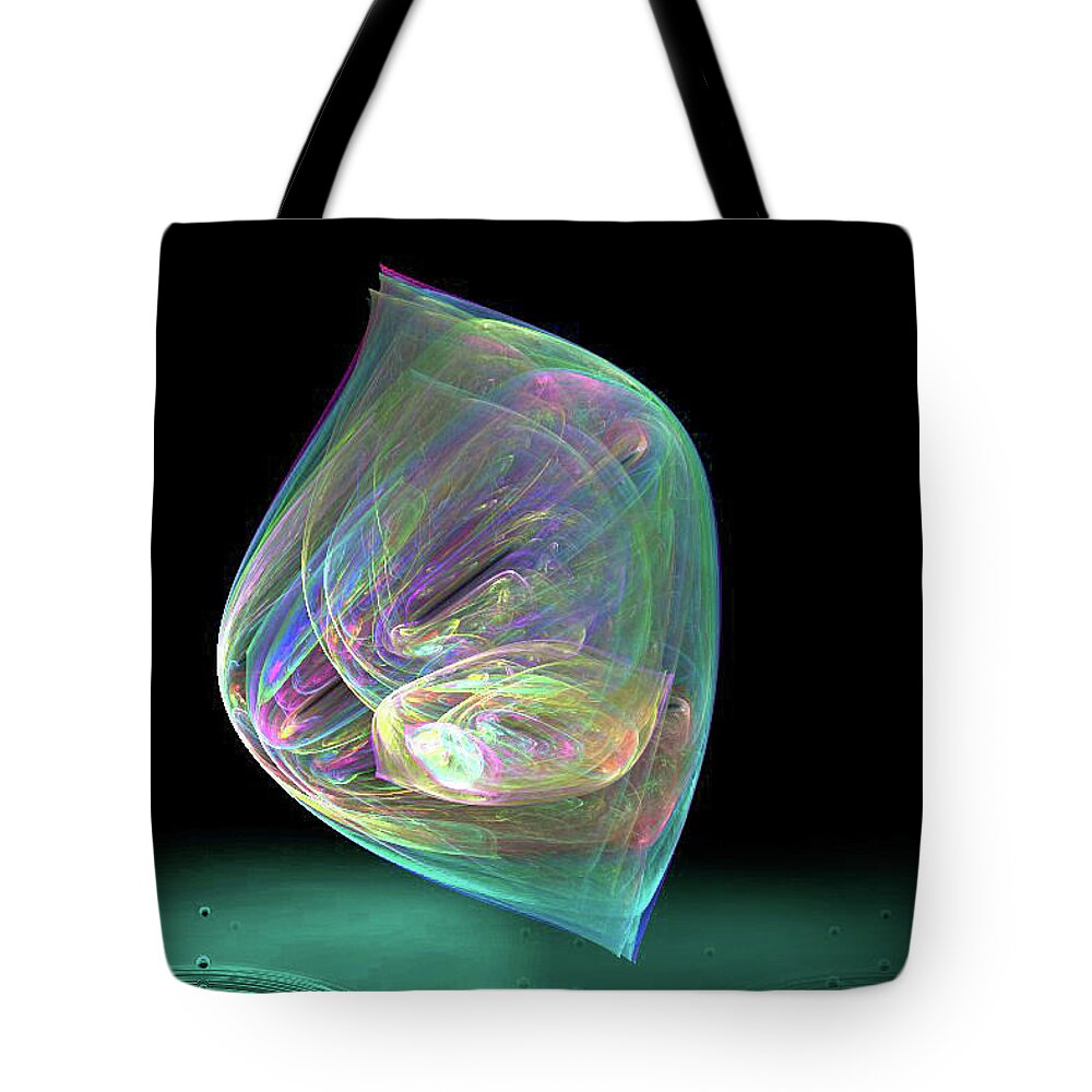 Space Tote Bag featuring the digital art Bubbles by Kelly Dallas