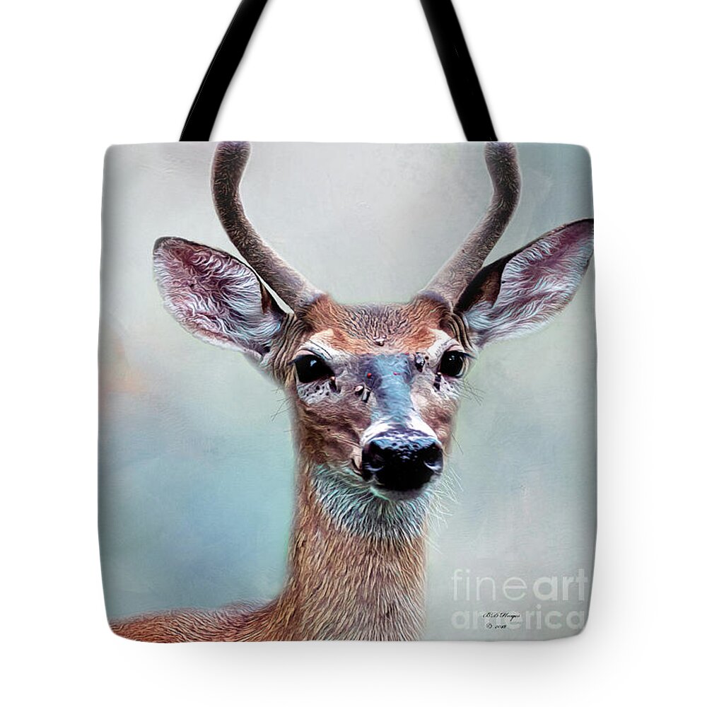 Deer Tote Bag featuring the photograph Buck Deer Portrait by DB Hayes